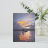 Intha-beenroeiboot van vissers met netten briefkaart (Staand voorkant)