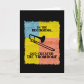InThe Beginning God Created The Trombone Kaart (Voorkant)