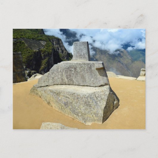 Inti Watana Stone Calendar bij Machu Picchu, Peru Briefkaart (Voorkant)