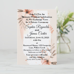 intieme micro   Elegante Elopement bruiloft Kaart