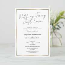 Intieme Minimalistische Trouw | Gouden Frame