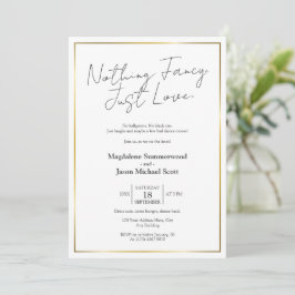 Intieme Minimalistische Trouw | Gouden Frame Kaart