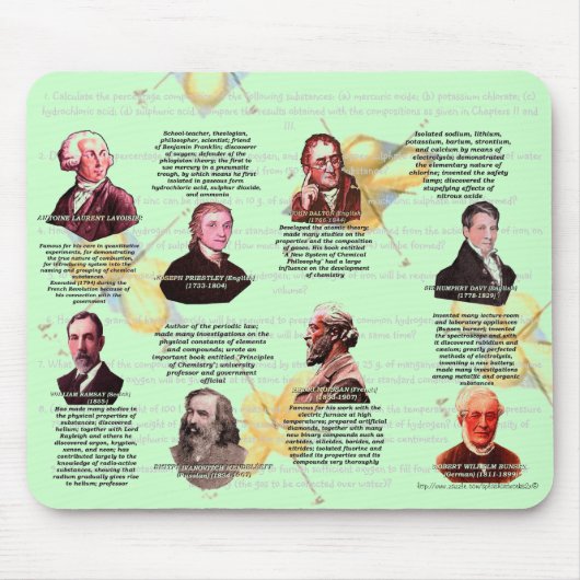 "Intieme relatie tussen chemie en natuurkunde" Muismat (Voorkant)