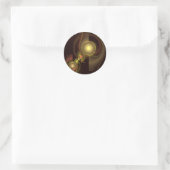 Intieme verbinding Abstracte art Round Sticker (Tas)