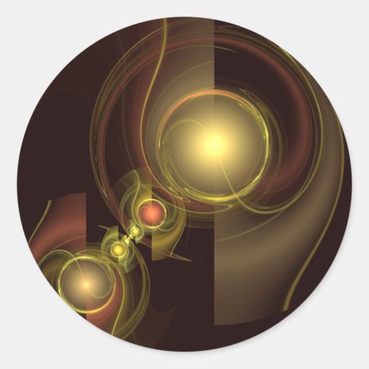 Intieme verbinding Abstracte art Round Sticker (Voorkant)
