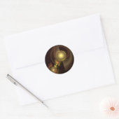 Intieme verbinding Abstracte art Round Sticker (Envelop)