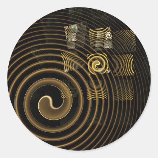 Intieme verbinding Abstracte art Round Sticker (Voorkant)