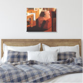 Intimacy Coupes in een interieur met een Canvas Afdruk (Insitu (Slaapkamer))