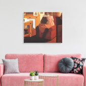 Intimacy Coupes in een interieur met een Canvas Afdruk (Insitu (Woonkamer))