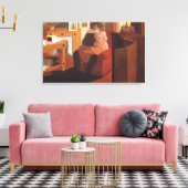 Intimacy Coupes in een interieur met een Canvas Afdruk (Insitu (Woonkamer))