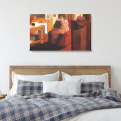 Intimacy Coupes in een interieur met een Canvas Afdruk (Insitu (Slaapkamer))