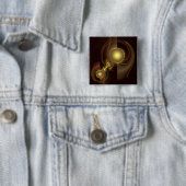 Intimate Connection Abstract Art Button (vierkant) (In situ)