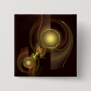 Intimate Connection Abstract Art Button (vierkant)
