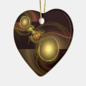 Intimate Connection Abstract Art Heart Ornament (Links)