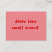 Intimate Retro Roze & Rode Huwelijksdetails Kaart (Achterkant)