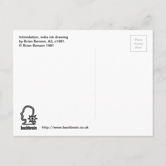 Intimidatie Briefkaart (Achterkant)