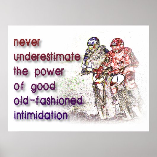 Intimidatie Dirt Bike Motocross Afdrukbord Poster (Voorkant)