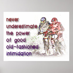 Intimidatie Dirt Bike Motocross Print Poster Bord