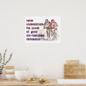 Intimidatie Dirt Bike Motocross Print Poster Bord (Keuken)