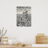 Intimidatie, door Brian Benson Poster (Keuken)