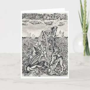 Intimidatie, india-inkttekening kaart