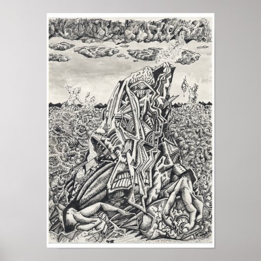 Intimidatie, inkttekening door Brian Benson Poster (Voorkant)
