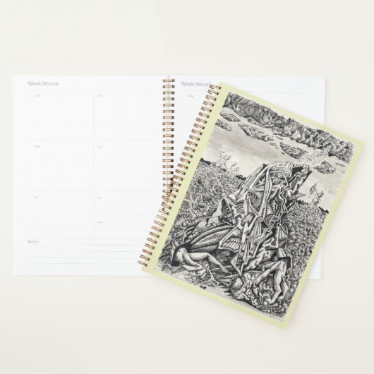 Intimidatie, inkttekening planner (Display)