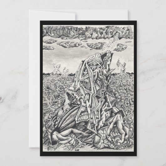 Intimidatie, inkttekening Vlakke Kaart (Voorkant)