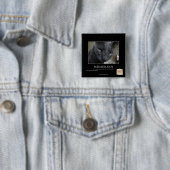 Intimidatie Vierkante Button 5,1 Cm (In situ)