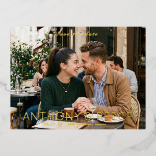 Intimide Save the Date Folie Uitnodiging Briefkaart
