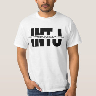 INTJ humor Funny Gezegde Minimalist INTJ Quote T-shirt