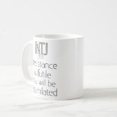 INTJ Resistance is Futile Koffiemok (Voorkant links)