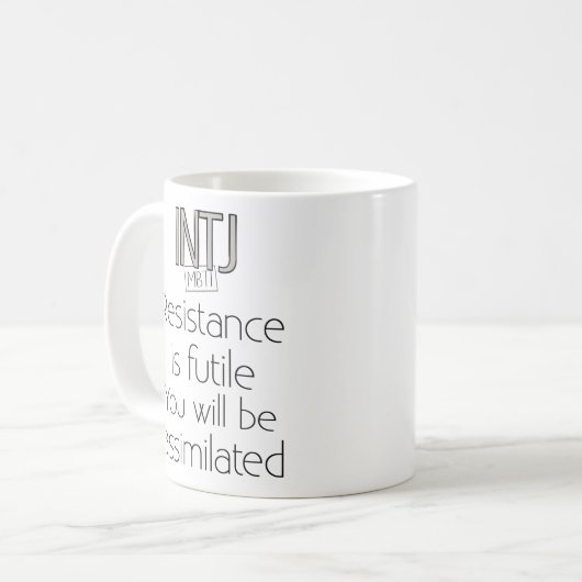 INTJ Resistance is Futile Koffiemok (Voorkant links)