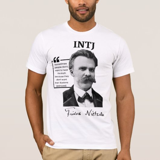 INTJ T-Shirt - Friedrich Nietzsche (Voorkant)