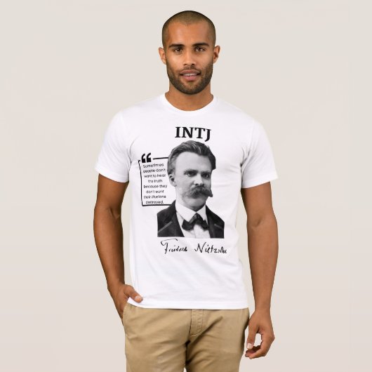 INTJ T-Shirt - Friedrich Nietzsche (Voorkant volledig)