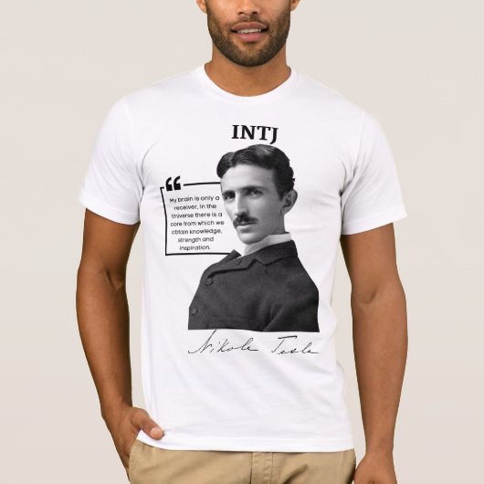 INTJ T-Shirt Nikola Tesla (Voorkant)