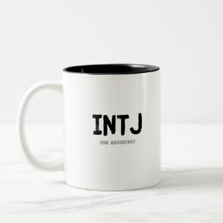 INTJ - The Architect (Black) Tweekleurige Koffiemok