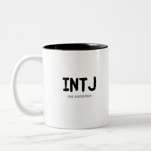 INTJ - The Architect (Black) Tweekleurige Koffiemok (Links)