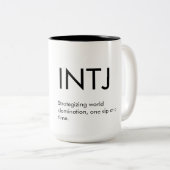 INTJ Werelddominantie Mok Gift (Voorkant rechts)