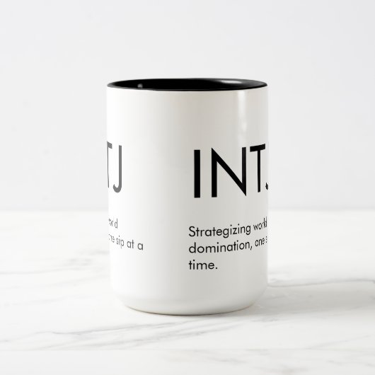INTJ Werelddominantie Mok Gift (Center)