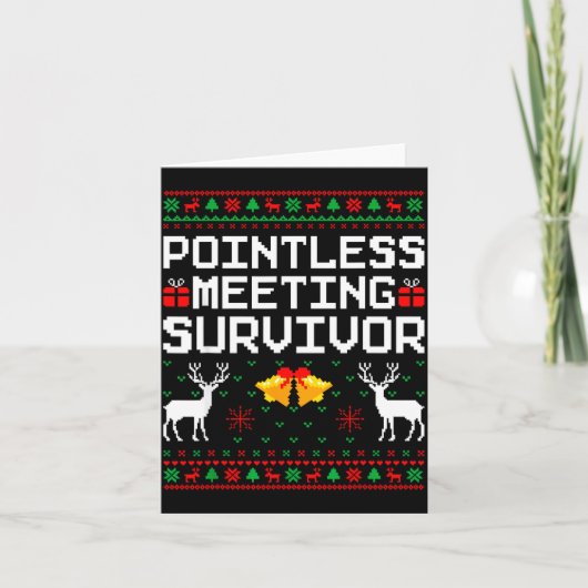 Intless Meeting Survivor Ugly Christmas Sweater Of Kaart (Voorkant)