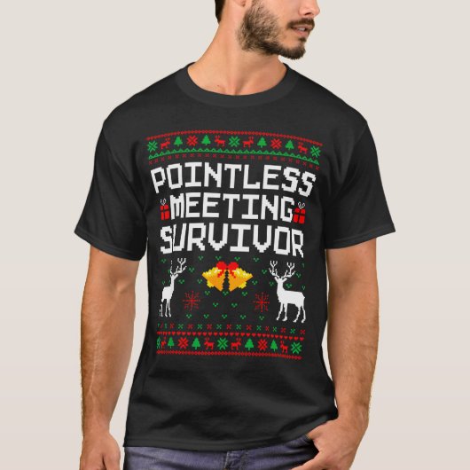 Intless Meeting Survivor Ugly Christmas Sweater Of T-shirt (Voorkant)
