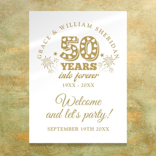 Into Forever 50th Jubileum Welkomstbord Poster