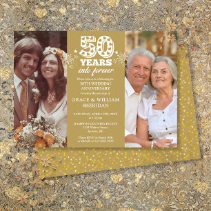 Into Forever 50th Wedding Jubileum 2 Foto Kaart
