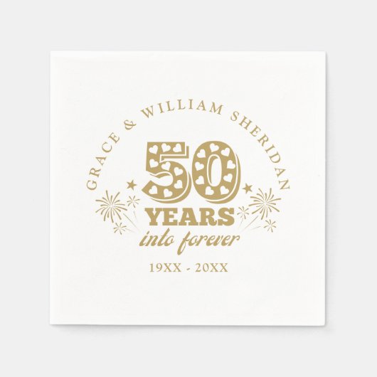 Into Forever 50th Wedding Jubileum Servet (Voorkant)