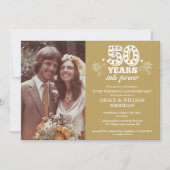 Into Forever Gold 50th Wedding Jubileum Foto Kaart (Voorkant)
