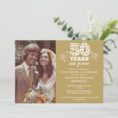 Into Forever Gold 50th Wedding Jubileum Foto Kaart (Staand voorkant)