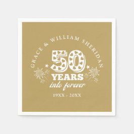 Into Forever Goud 50ste Huwelijksverjaardag Servet