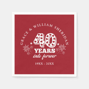 Into Forever Ruby 40e trouwdagjubileum Servet