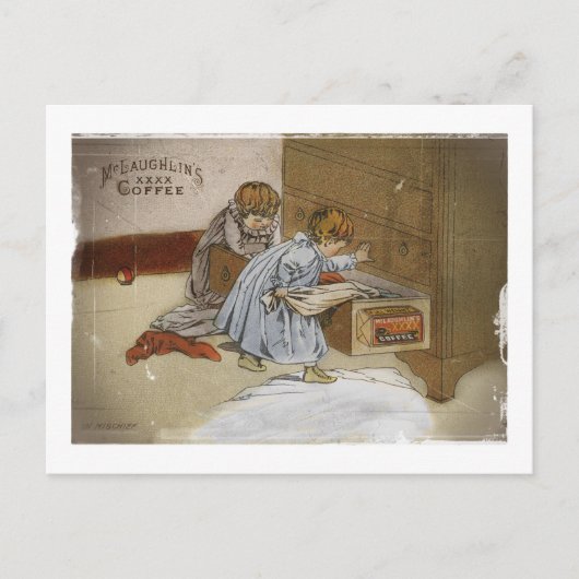 Into Mischief Kinder McLaughlin Coffee Briefkaart (Voorkant)